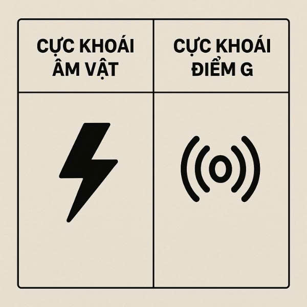 bảng so sánh cực khoái âm vật và điểm g